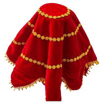 Two-person yangko dance handkerchief thick gold velvet handkerchief square dance octagonal scarf grade examination special for children and adults