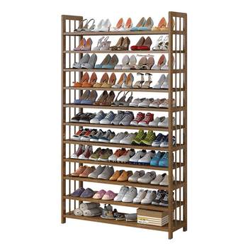 Household economical shoe rack solid wood dustproof
