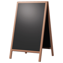 Small blackboard commercial handwriting solid wood blackboard billboard floor outdoor store vertical double-sided pendulum billboard display cards