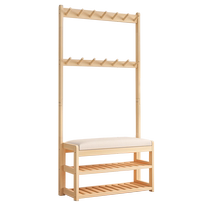 Vêtements en bois massif hanger chambre à coucher à la porte chaussures en changement de porte poêles en bois pendaison hanger Vêtements intégrés de porte coiffures maison de chaussures minimaliste subs