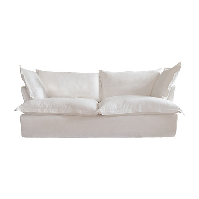 Nordic simple lazy latex small apartment fabric sofa