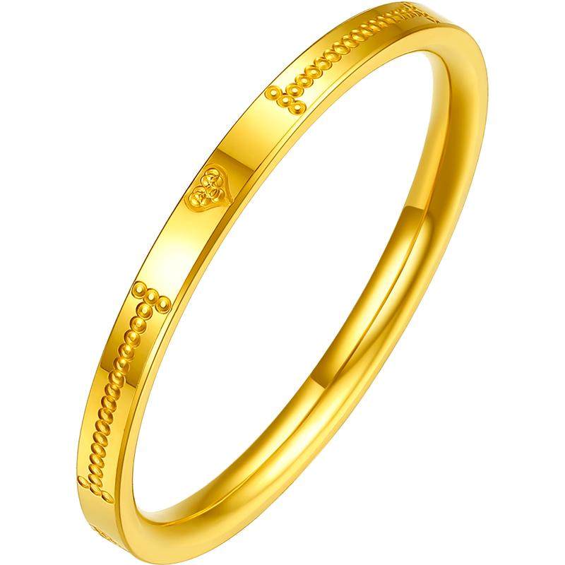 Saturday blessing gold ring 5G pure gold priceless gold