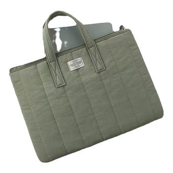 Korean version of space cotton handbag simple plush shockproof bag