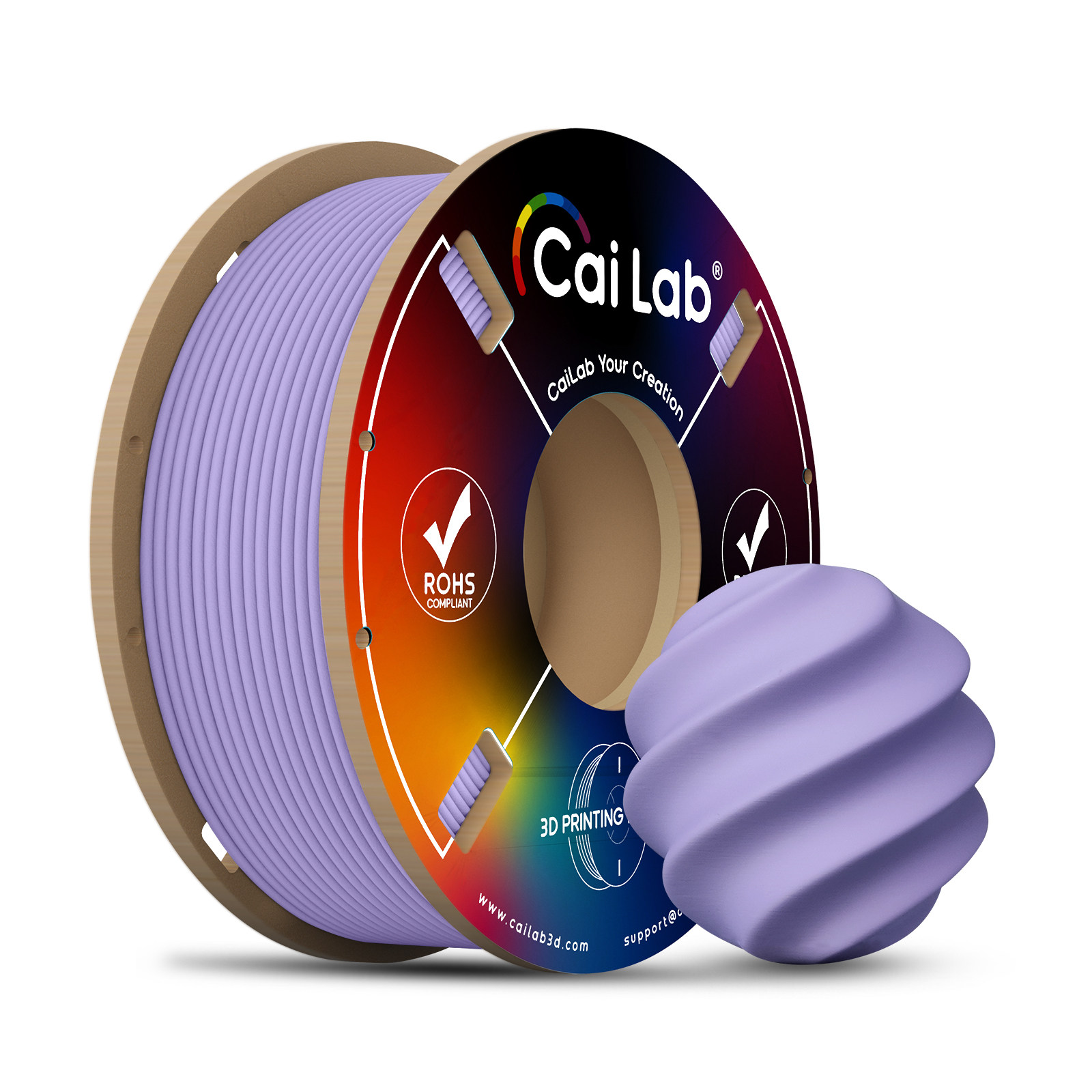 Cailab Caiduowu เส้นใยพิมพ์ 3D Pla สีด้าน ความเหนียวสูง ลอกออกง่าย สีผิวสวย พิมพ์ได้เร็ว เข้ากันได้กับเครื่องพิมพ์ Tuozhu H2D P2S ขนาดเส้นผ่านศูนย์กลาง 1.75 มม. น้ำหนัก 1 กิโลกรัม