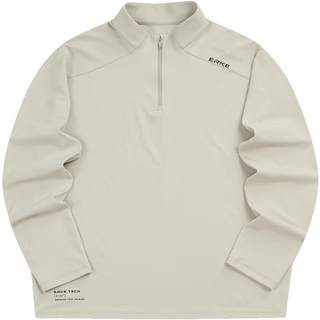 鸿星尔克长袖t恤男冬季新款男士运动健身服半拉链打底衫卫衣上衣