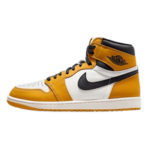 Nike chaussures pour hommes Air Jordan 1 AJ1 noir et jaune haut chaussures de basket-ball de sport rétro DZ5485-701