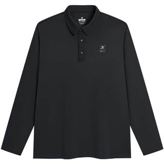 特步长袖POLO衫男2025年秋季新款男装运动服健身长袖T恤翻领卫衣