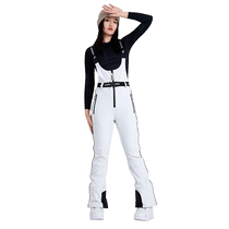2024 Womens Ski Pants Plus Velvet Windproof and Waterproof Winter Ski Bib Pants Small Slim Fit Snow Pants