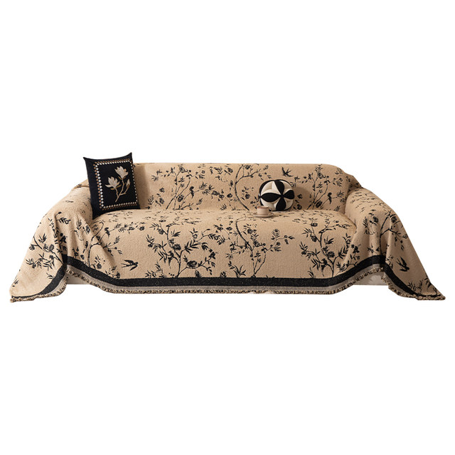 Medieval ແບບ retro sofa towel ຫ້ອງຮັບແຂກ 2025 ໃຫມ່ anti-slip full cover light luxury high-end sofa cover
