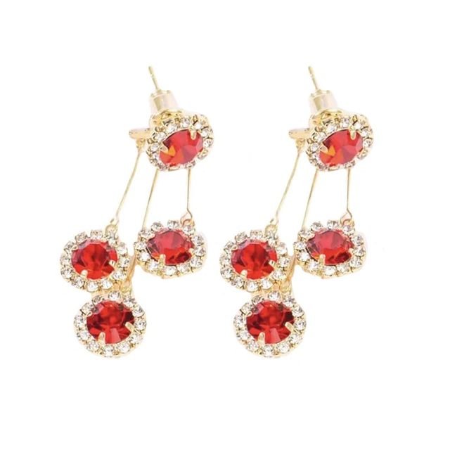 Other Japanese and Korean silver needle women's rhinestone style earrings