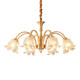 French chandelier living room lamp American light luxury all-copper lamps