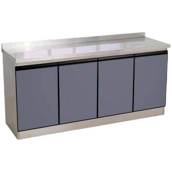 Simple stainless steel sink stove cabinet for small apartment