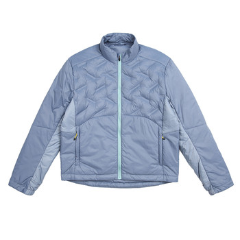 Mandu Mountain Series Outdoor Style Thin Stand-Up Collar down Jacket for Women, Autumn and Winter Water-Repellent Ribbed down Jacket, Lightweight