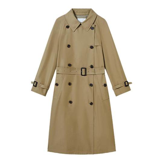 Langzi Wang Churan's same style French style Gaozhi British windbreaker jacket Hong Kong style mid-length autumn 25