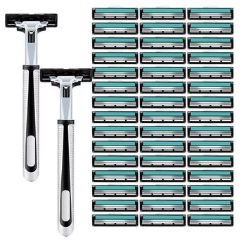 Men's universal razor manual 2-ply blades