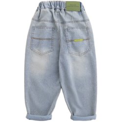 Children's clothing boys jeans 2024 new children's pants Korean pants Korean version loose straight CR80255