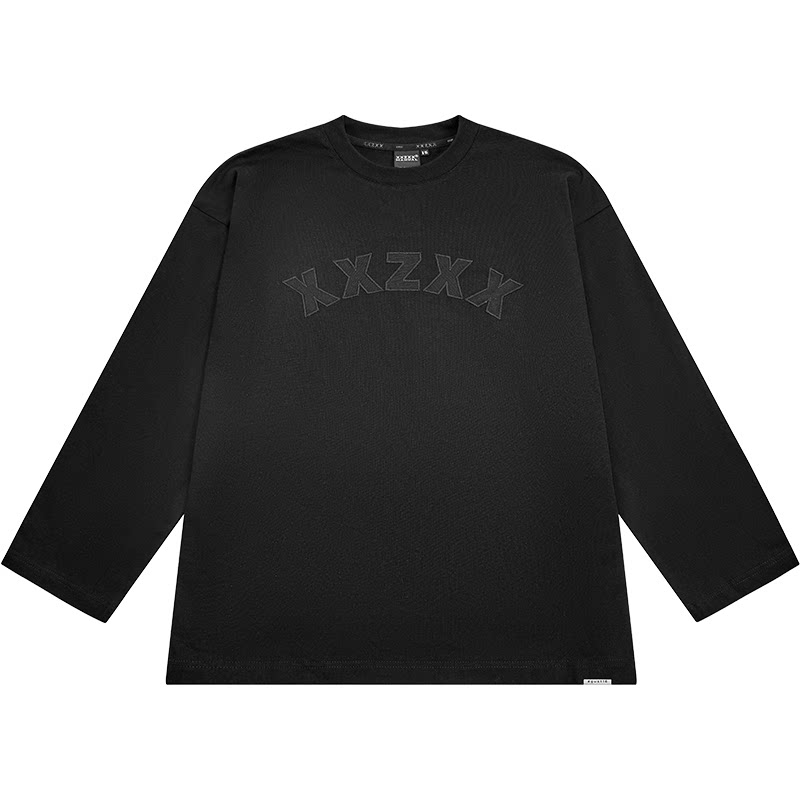 XXZXX trendy brand long-sleeved T-shirt patch embroidered loose