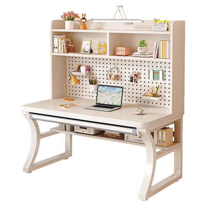 Perforated board desk bookshelf integrated table home computer desk