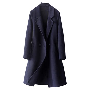 Women's woolen coat mid-length blazer winter