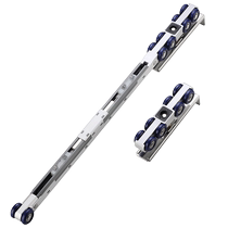 Sliding door hanging rail track pulley two-way buffer sliding door hanging wheel slide guide rail hanging wooden door hanging sliding accessories