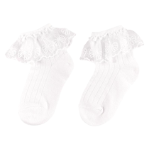 Childrens dance socks white lace socks cotton socks girls Latin dance practice and art exam special socks