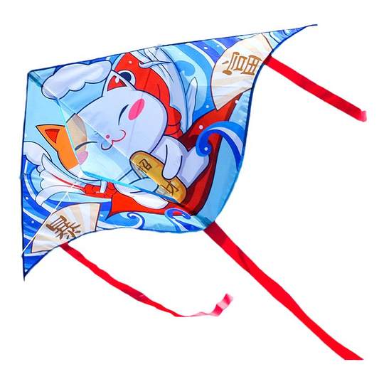 2025新款风筝网红卡通招财猫微风易飞手持线轮盘小儿童大人专用型