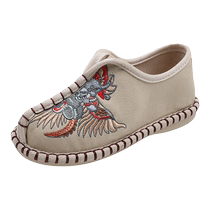 Hanfu embroidered shoes for girls old Beijing childrens cloth shoes ancient costume embroidered shoes Chinese style dance shoes handmade childrens shoes