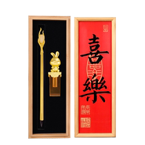 Zodiac rabbit seal fetal hair pen DIY production custom souvenir newborn fetal hair umbilical cord seal full moon gift