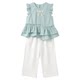 Summer Girls Korean Style Vest Suit Flying Sleeve Pocket Pants