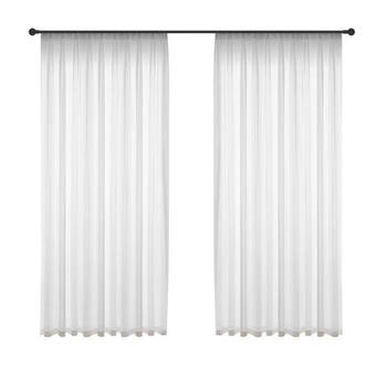 Heightened phantom louvers curtains gauze ສີຂາວມີຄວາມໂປ່ງໃສແສງສະຫວ່າງແລະຕ້ານການຮອຍຂີດຂ່ວນ, ງ່າຍດາຍ hook-type ຫ້ອງດໍາລົງຊີວິດການແບ່ງສ່ວນລະບຽງຫ້ອງນອນ