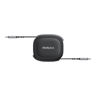 [Portable and Retractable] Lenovo Thinkplus Light-Weight Retractable Fast Charging Data Cable 240W 1.2m Braided Cable Dual Type-C Charging Cable