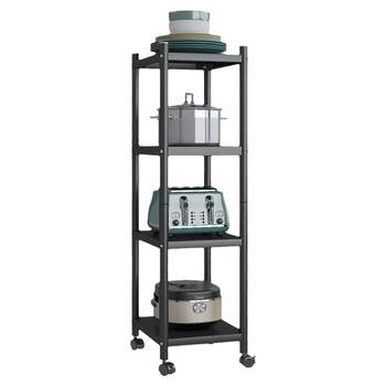 Floor-mounted multi-story kitchen with slit storage rack