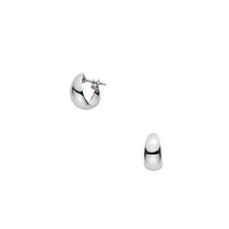 Japanese fashion running errand Vendome womens earrings basic style simple round design fashionable and elegant platinum