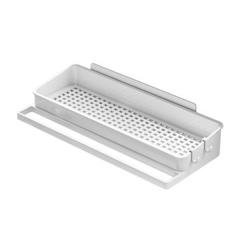 Kitchen wall-mounted punch-free sink drain rack