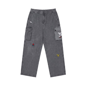 Guuka childlike style straight heaped long casual pants