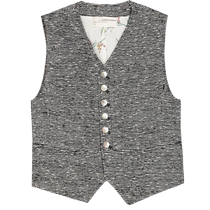 (quiet luxury fragrance) puretea tea floral yarn elegant V-neck vest for women 2024 spring new product