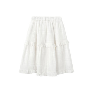 No. 7 Tongcang Girls' French Sweet Ruffle Cake Skirt Summer Clothes New Children's White Skirt Trendy