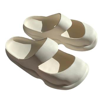 ແຖບບາງໆຄົນອັບເດດ: retro ເກົາຫຼີ Mary Jane slippers ສໍາລັບແມ່ຍິງພາກຮຽນ spring ແລະ summer ນັກຮຽນງາມ Baotou sandals ເກີບຫາດຊາຍ