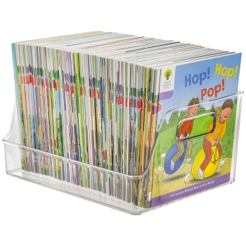 Transparent book storage box children's bookkeeping bookcase