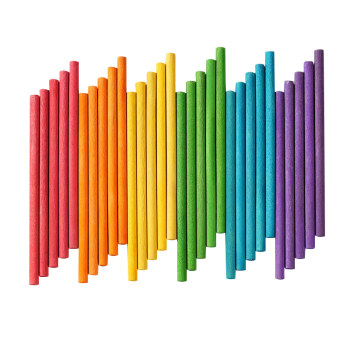Colored round wooden stick diy handmade hut making construction