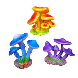 Simulated Small Mushroom Micro-Landscape Ornaments for Courtyard, Balcony, Succulent Potted Plants, Rockery, Bonsai, Fish Tank Landscaping Decorations