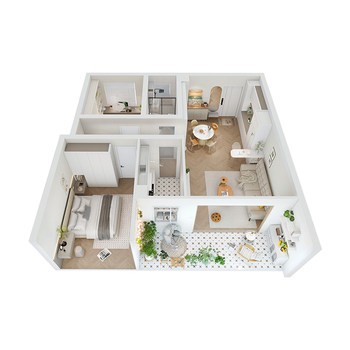 Quanyou whole house custom wardrobe storage locker home study all-in-one corner desk guest restaurant sideboard