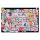 Children's bedroom study table and chair bedside carpet floor mat