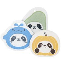 Qinya baby special wood pulp cotton dishwashing cotton bottle brush cleaning brush wood pulp cotton scouring pad baby dishwashing sponge