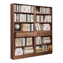 Solid wood childrens bookshelf storage rack floor-standing home bookcase integrated living room storage cabinet vertical cabinet student storage cabinet