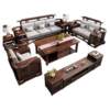 New Chinese style ebony solid wood sofa living room for winter and summer use 2026 new wooden furniture whole house set combination
