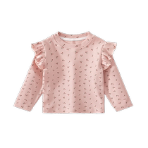 Girls long-sleeved T-shirt spring and autumn 2024 new style childrens bottoming shirt autumn princess autumn baby top