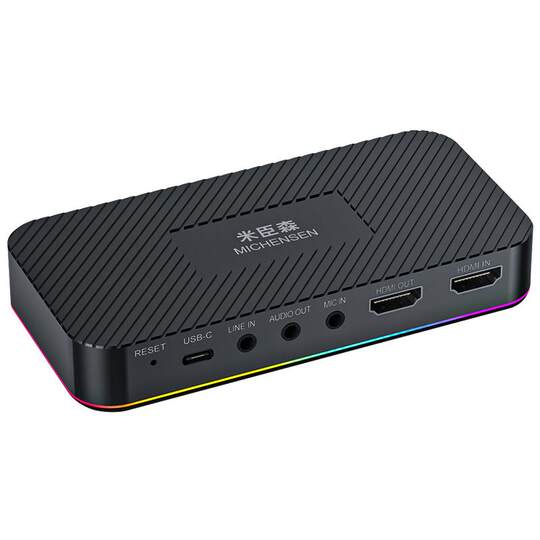 米臣森4k高清视频采集卡直播专用hdmi转USB手机相机ipad平板PS5器