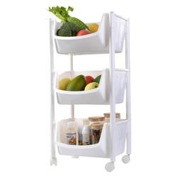 Kitchen storage fruits and vegetables placed on the ground multi -layer storage basket basket products 具 small department store