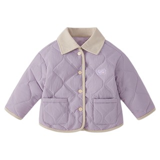 [抗菌锁温]女童夹棉外套男宝宝棉服新款学院风儿童秋冬加厚衣服